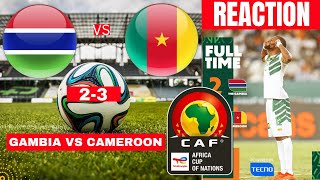 Gambia vs Cameroon 23 Live Stream Africa Cup Nations AFCON Football Match Score Lions Highlights [upl. by Ytte]