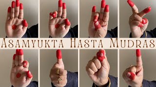 Bharatanatyam Basic Episode 6 Asamyukta Hasta Mudras  Single Hand Gestures with Meaning amp Shloka [upl. by Taro]