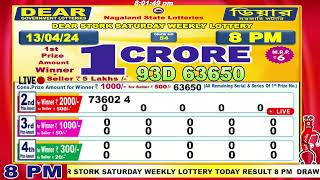 Dear Stork Saturday Weekly Lottery 800 PM 13032024 Dear nagaland state lottery live draw results [upl. by Lander]