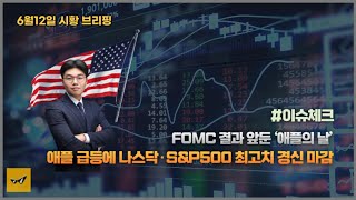 6월12일 경제시황 FOMC 결과 앞둔 애플의 날 애플 급등에 나스닥 SampP500 최고치 경신 마감 [upl. by Melodee146]