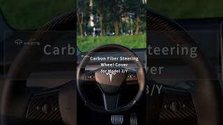 Tesla Model 3Y Carbon Fiber Steering Wheel Cover [upl. by Wenn]