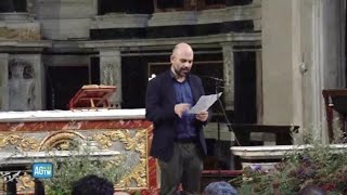 Il discorso di Roberto Saviano al funerale di Michela Murgia nella Chiesa degli Artisti a Roma [upl. by Harraf]