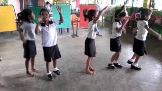 Samanalain pata pata kids dance Minhath preschool Dickwella [upl. by Orelie]