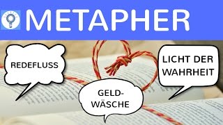 Metapher  Was ist eine Metapher Erklärung Wirkung amp Beispiele  Rhetorisches Stilmittel  Figur [upl. by Sorcim]