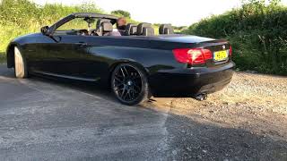 BMW 325i N53 E93 backbox delete sound and drive by [upl. by Ilise]