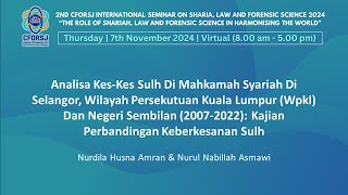 CFORSJ i CONF 2024 NURDILA HUSNA BINTI AMRAN SHARIAH  BAHASA MELAYU [upl. by Landbert]