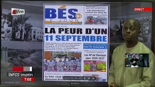 Yenekay yi ak Cherif DIA  Infos matin du 06 septembre 2024 [upl. by Laurentia]