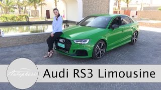 2017 Audi RS3 Limousine 25 TFSI Test  400 PS aus fünf Zylindern ENGLISH Subtitles  Autophorie [upl. by Nygem]