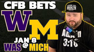 Washington vs Michigan College Football Bets Monday January 8th Bowl Predictions  Kyle Kirms Picks [upl. by Aniloj523]