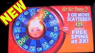 NEW SLOT MACHINE Hot Hot Penny 2  Bonus Round Free Games Win [upl. by Seuguh]