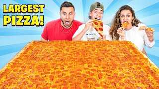 We ATE the Worlds LARGEST PIZZA [upl. by Yehudi]