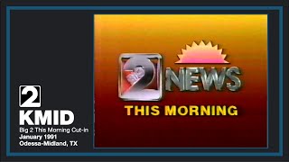 KMID Big 2 News This Morning CutIn October 1993 [upl. by Imij410]