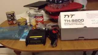 Unboxing my new TYT TH9800 2950144430 MHz Quad Band Transceiver [upl. by Ydniw]