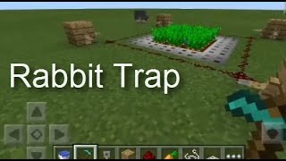 Minecraft PE  RABBIT TRAP  Redstone Invention  Minecraft Pocket Edition [upl. by Henryetta441]