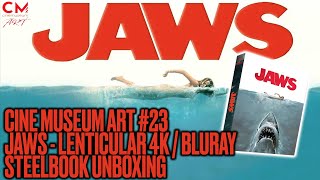 Cine Museum Art 23 Jaws Lenticular 4KBluray Steelbook UNBOXING [upl. by Evatsug]