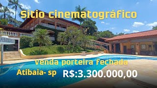 sítio cinematográfico com lago a venda em Atibaia SP 20 mil m² porteira fechada disponível 0824 [upl. by Bonine]