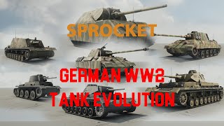 WW2 German tank evolution in Sprocket tank designer [upl. by Mackintosh]