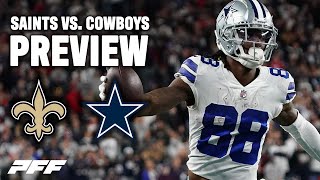 Saints vs Cowboys Week 2 Preview  PFF [upl. by Atnahsal]