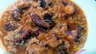 Cómo hacer arroz meloso con pulpo al estilo de Mariaje [upl. by Kemme533]