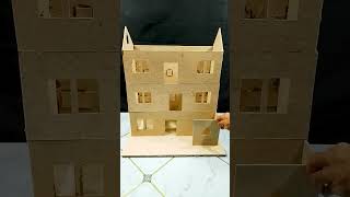 Wonderful Winter House made By Cardboard crafthouse diy craft cardboardhome diycrafts [upl. by Aufa]