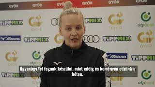 KampH női kézilabda liga 20 forduló Moyra Budaörs beharangozó  Sandra Toft [upl. by Nannie]