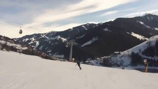 Saalbach  Piste 61a Schönleiten Talabfahrt [upl. by Yentihw]