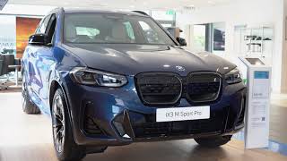 BMW iX3 M Sport Pro Phytonic Blue Metallic  Halliwell Jones [upl. by Nevin]