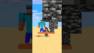 Herobrine balance bedrock minecraft shorts [upl. by Scibert]