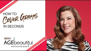 How to Cover Grays with AGEbeautiful Root TouchUp Spray [upl. by Delaine]