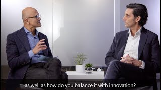 Satya Nadella Interviews Jose Maria AlvarezPallete [upl. by Hajan]