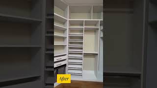 CLOSET INSTALLATION BEFORE AND AFTER  NEW CONCEPT DESIGN [upl. by Amabel]