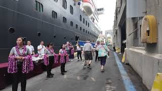 Disembarking Koningsdam at Honolulu cruise port [upl. by Lleneg]