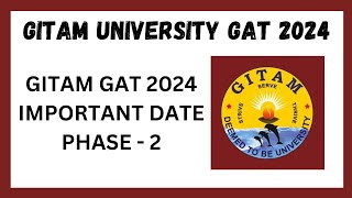 GITAM UNIVERSITY 2024 ll GAT 2024 EXAM DATES ll LAST DATE FOR APPLICATION ll DOUBTS CLEARED ll [upl. by Ecadnak]