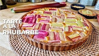 Tarte à la rhubarbe  พายรุบัป เป็นของหวาน ฝรั่งเศส  Rhubarb pie [upl. by Rotceh]