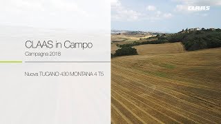 CLAAS In Campo Nuova TUCANO 430 MONTANA 4 T5 mietitrebbia 2019 [upl. by Greff]