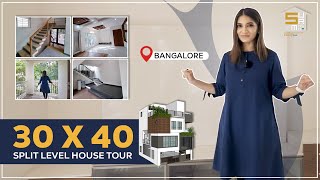 30x40 House Construction In Bangalore  Split Level House Design  West Facing House With Vastu [upl. by Suivatnod768]