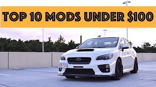 Top 10 WRXSTI Mods UNDER 100  2015 Subaru WRX amp STI [upl. by Annav]