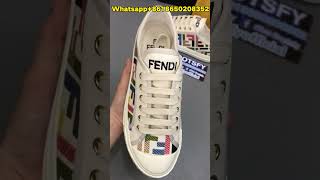 The best sneakersFendi Domino Colorblock embroidered canvas low top shoes from BOOTSFY shoes [upl. by Catto879]