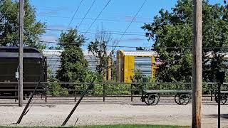 Regular Union Pacific Freight Train Outside Illinois Railway Museum [upl. by Ennaihs]