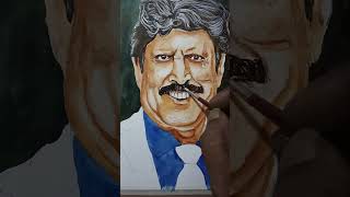 Kapil dev kapildev drawing painting artwork art artist viralvideo vairalvideo video [upl. by Bevin205]