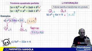 Trinômio do quadrado perfeito  FATORAÇÃO [upl. by Ulu936]