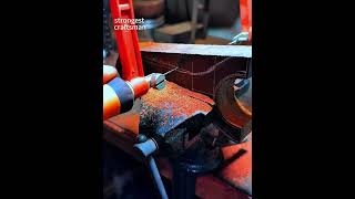 Carpenter using rope saw to cut solid wood slingshot frame [upl. by Anilram]