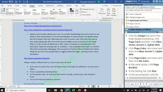 JasperActive Word 2019 Lesson 4 Working with Document Backgrounds [upl. by Lenoj]