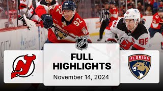 NHL Highlights  Devils vs Panthers  November 14 2024 [upl. by Hsirrap49]