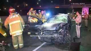 Female Driver Killed in Crash  Lynwood RAW FOOTAGE [upl. by Gnart]