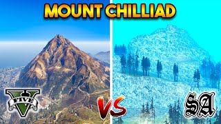 GTA 5 MOUNT CHILLIAD VS GTA SAN ANDREAS MOUNT CHILLIAD WHICH IS BIGGER [upl. by Nalad273]