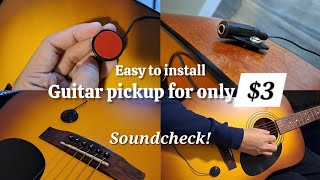 Affordable guitar pickup amp Easy to install Piezo pickup for acoustic guitar 👇link  the description [upl. by Otrebogir800]