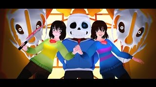 60fps MMD 💙 Undertale  Megalovania 1 Million View Special [upl. by Celene]