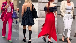 Explore Milans Summer Street Style For 2024 Italys Hottest June Fashion Trends 🌞🇮🇹 [upl. by Lacee489]