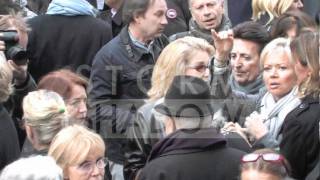 Loulou de la Falaises Funeral with Catherine Deneuve Kenzo Arielle Dombasle [upl. by Rexferd]